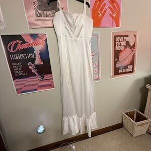 White Spaghetti Strap Maxi Sundress